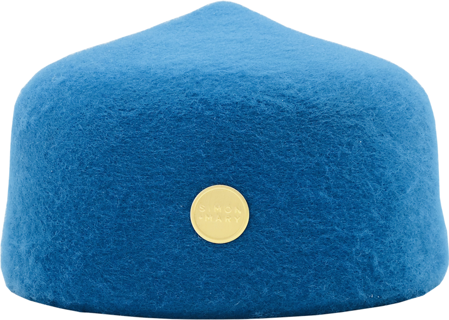 Blue Fez Hatwith Gold Emblem PNG