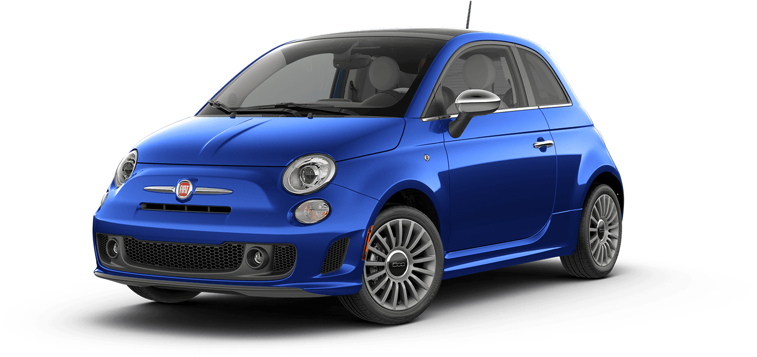 Blue Fiat500 Sport Car PNG