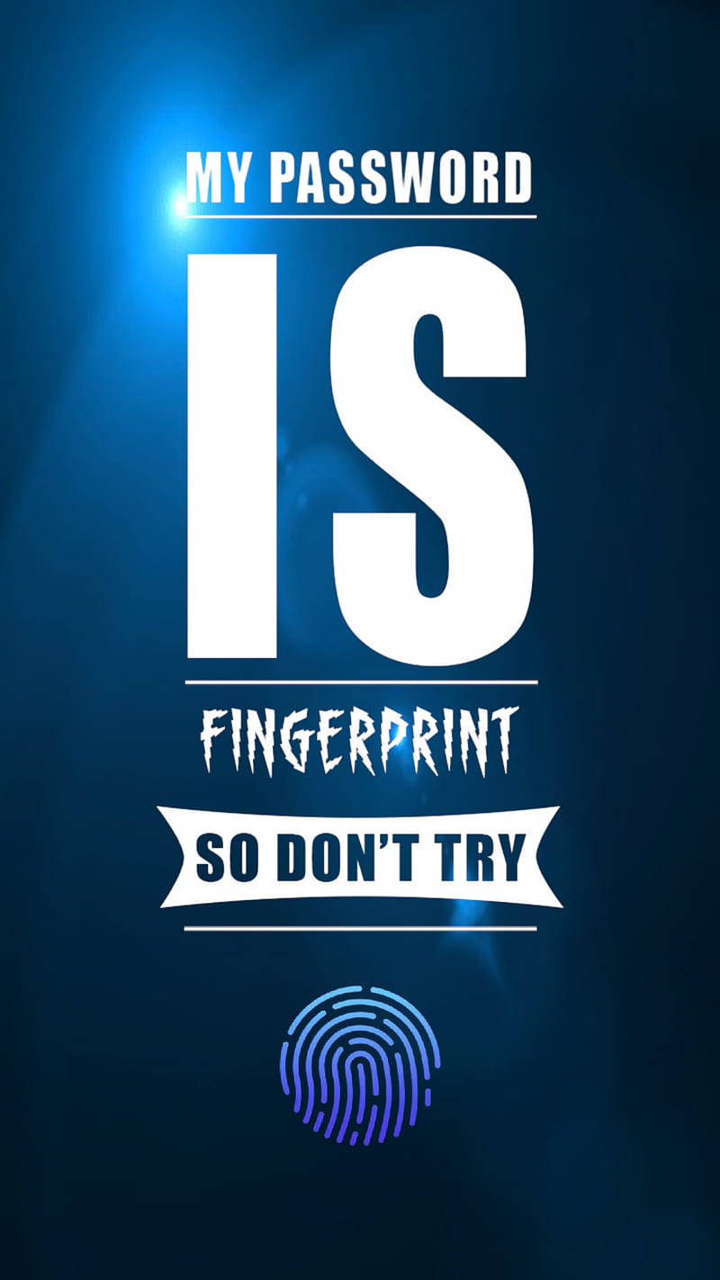 Blue Fingerprint Phone