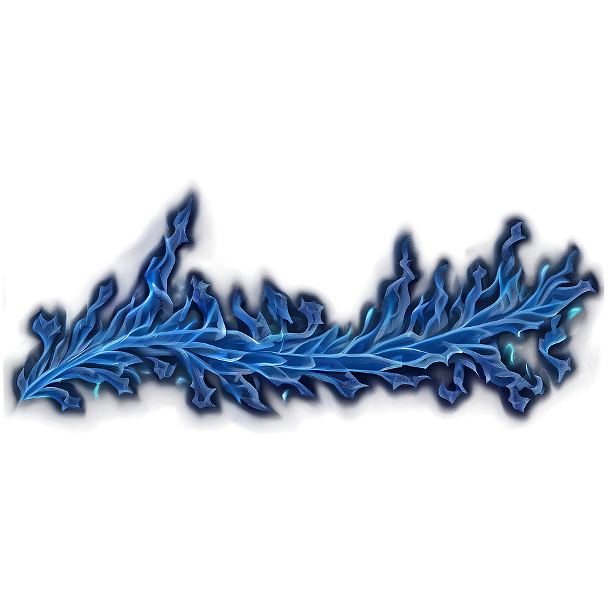 Blue Fire Border Png 06112024 PNG