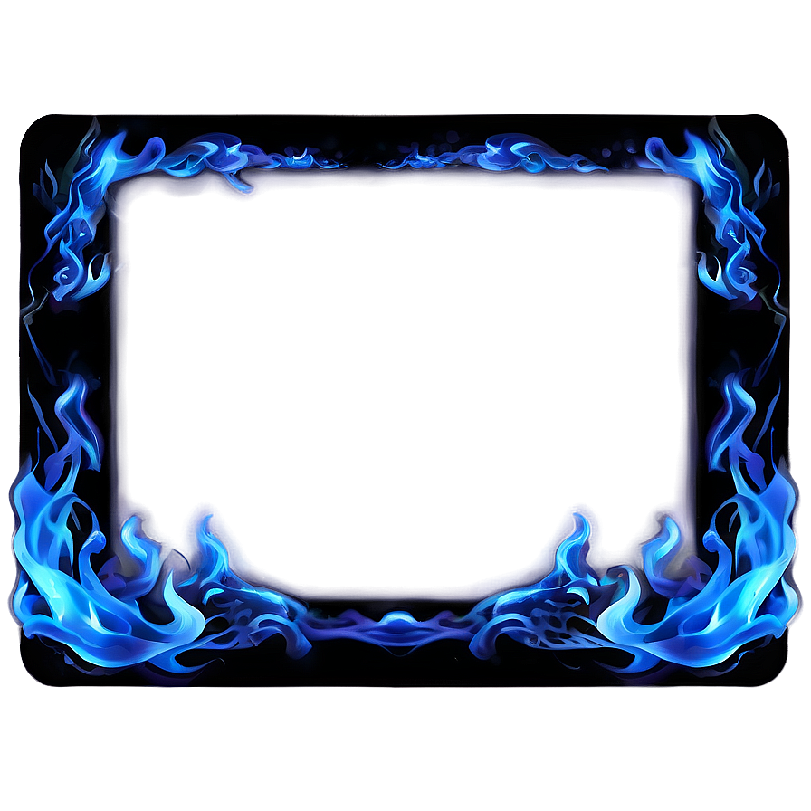 Blue Fire Border Png Mbf PNG