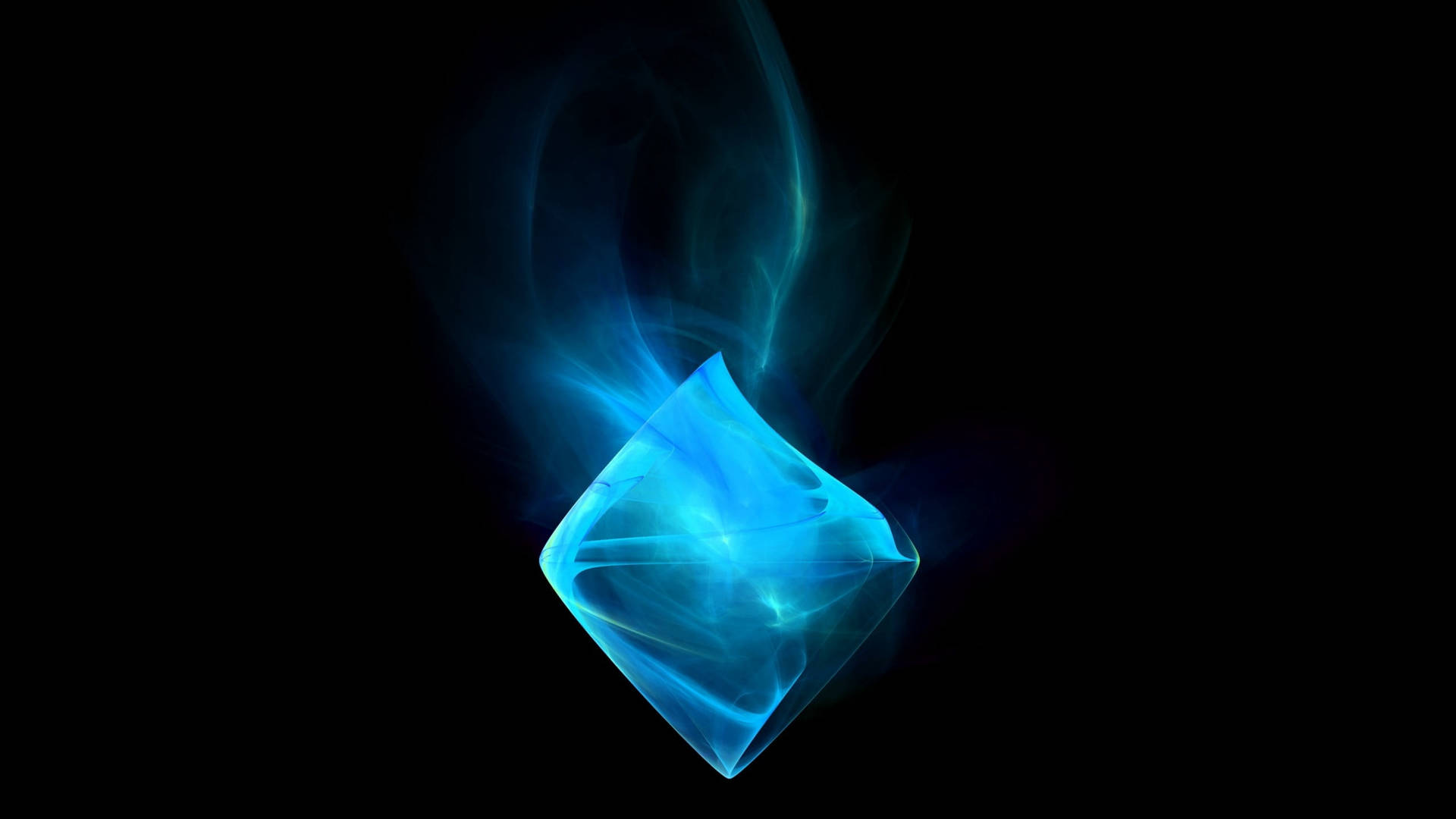 Blue Fire Cube Picture