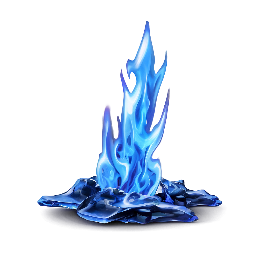 Blue Fire Ice Png Sqt24 PNG