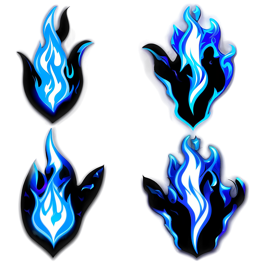 Download Blue Fire Symbol Png Ecd | Wallpapers.com