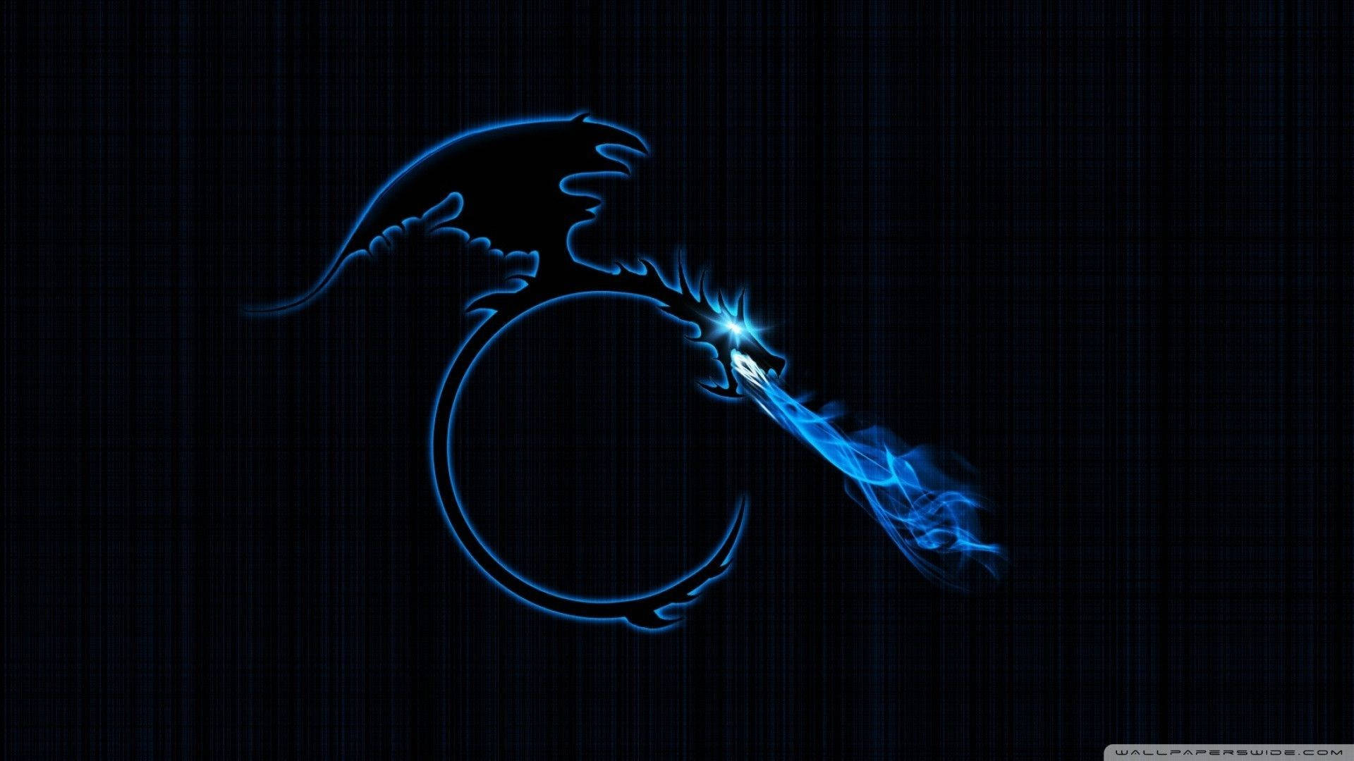 Blue Fire Tribal Dragon Picture