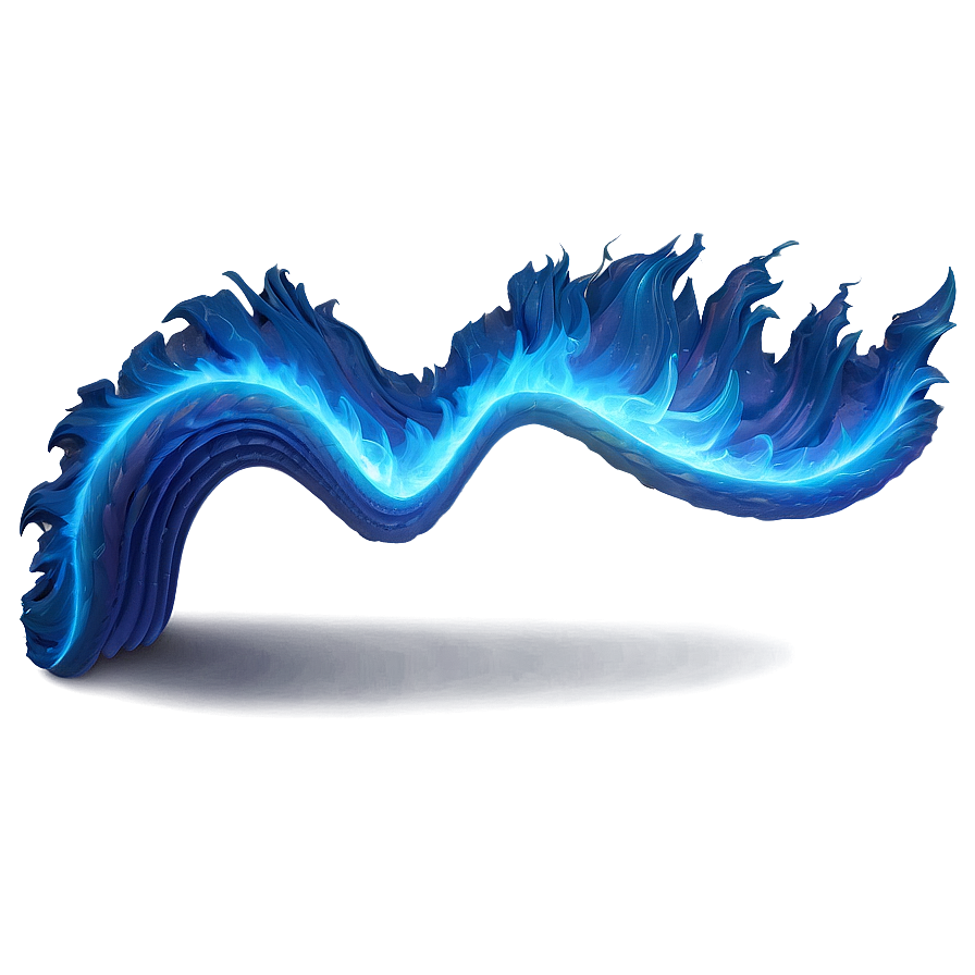 Download Blue Fire Wave Png Twx | Wallpapers.com