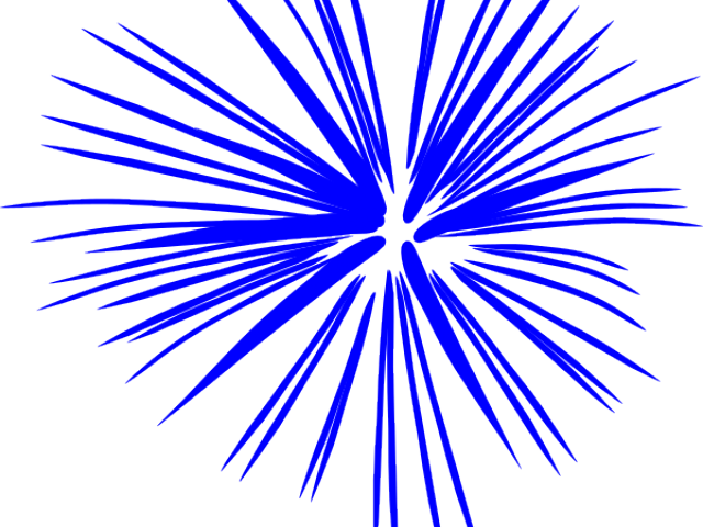 Blue Firework Burst Clipart PNG