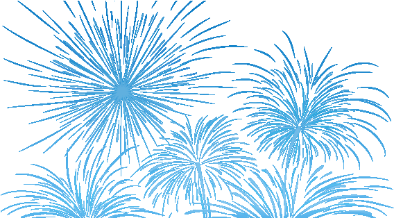 Blue Fireworks Display PNG