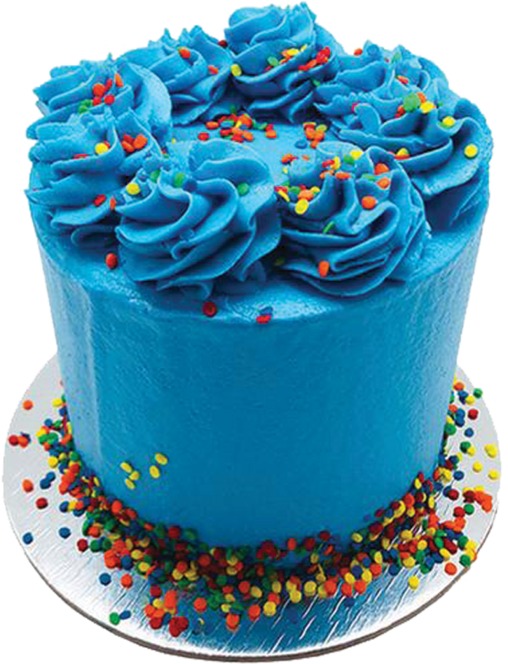 Blue First Birthday Cake PNG
