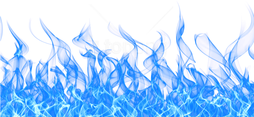 Blue Flame Backgroundwith Text Overlay PNG