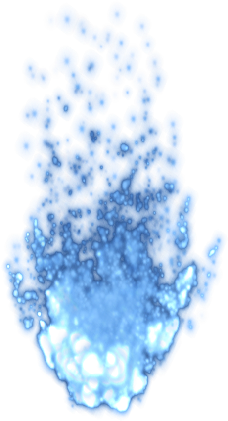 Blue Flame Energy Abstract PNG