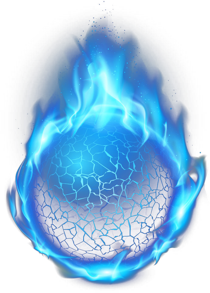 Blue Flame Energy Sphere PNG