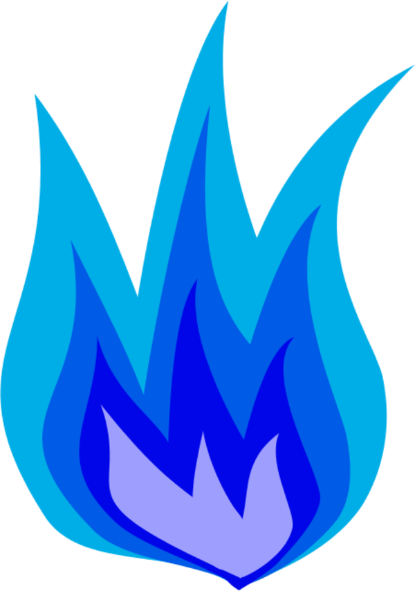 Blue Flame Graphic Vector PNG