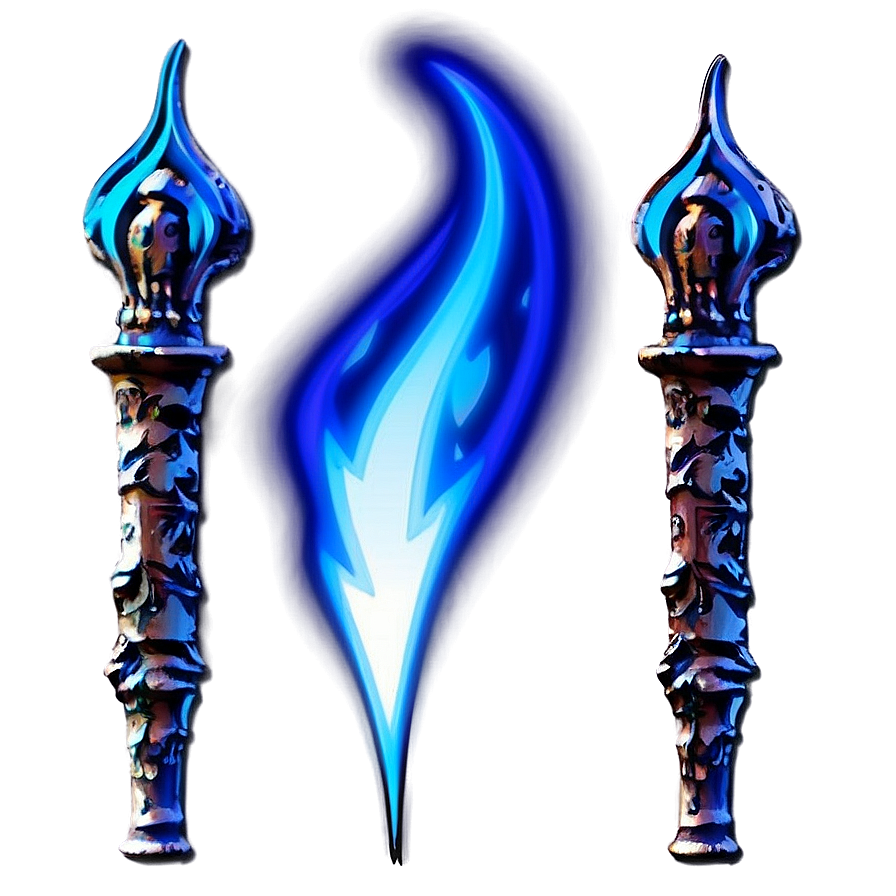 Blue Flame Outline Png 4 PNG