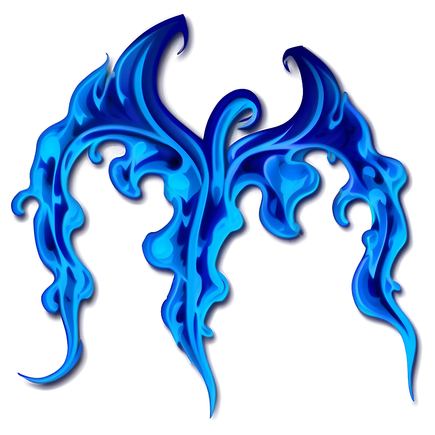 Blue Flame Tattoo Design Png 06202024 PNG