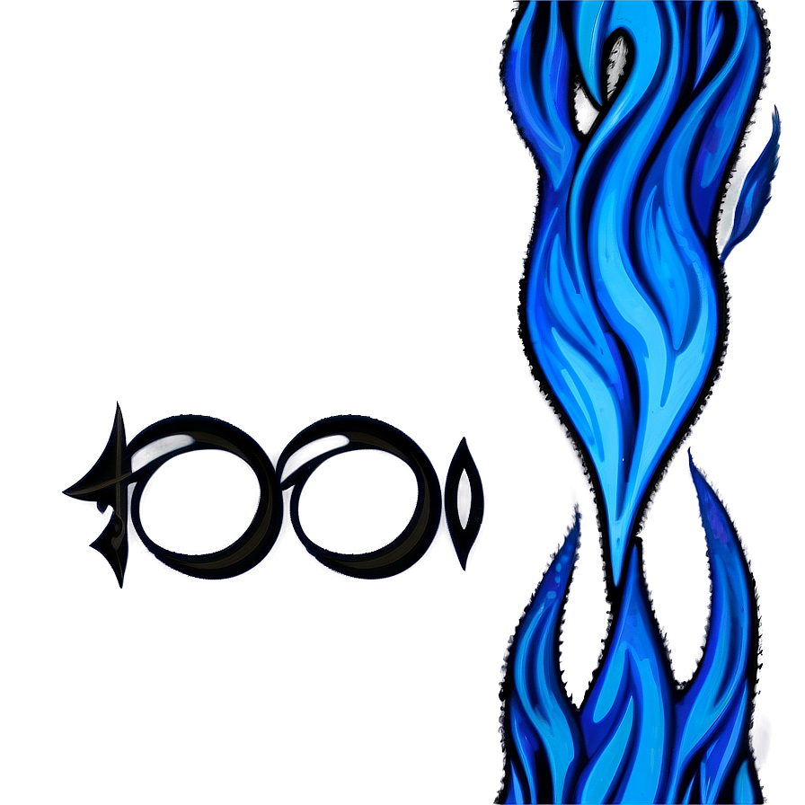 Blue Flame Tattoo Design Png Inh PNG