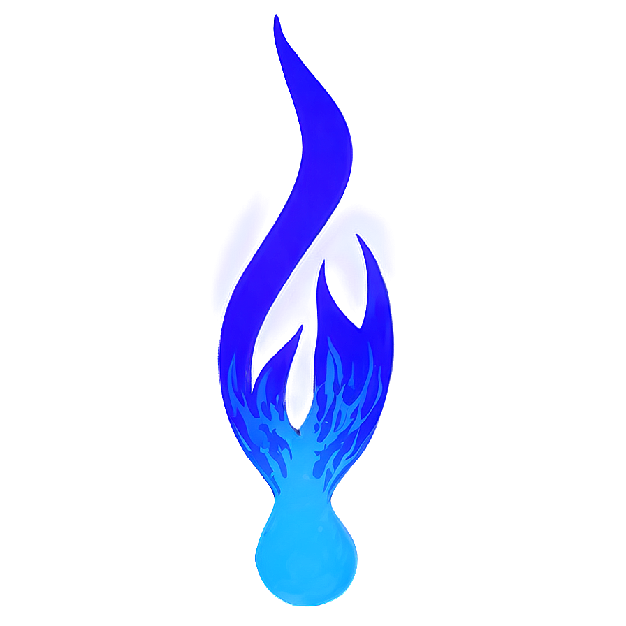 Blue Flame With Reflection Png 06202024 PNG