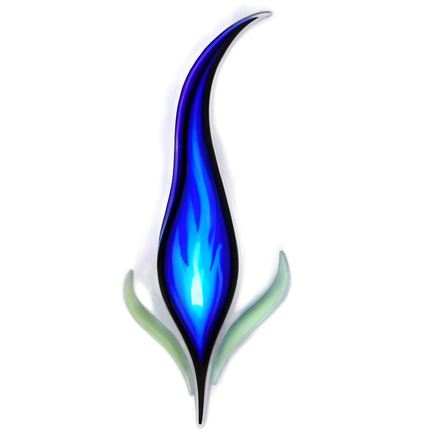 Blue Flame With Reflection Png 45 PNG