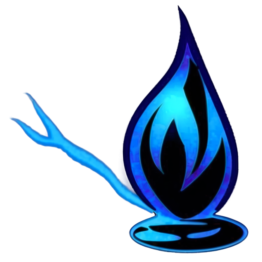 Blue Flame With Shadows Png Kda PNG