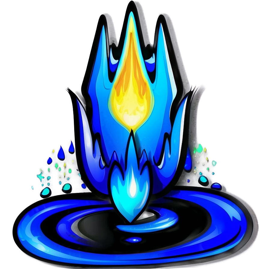 Download Blue Flames Art Png Ias | Wallpapers.com