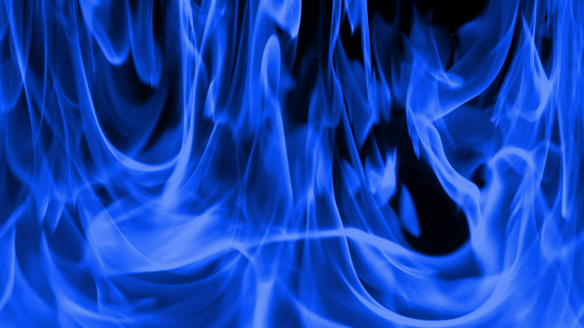 Blue Flames Bright Wallpaper