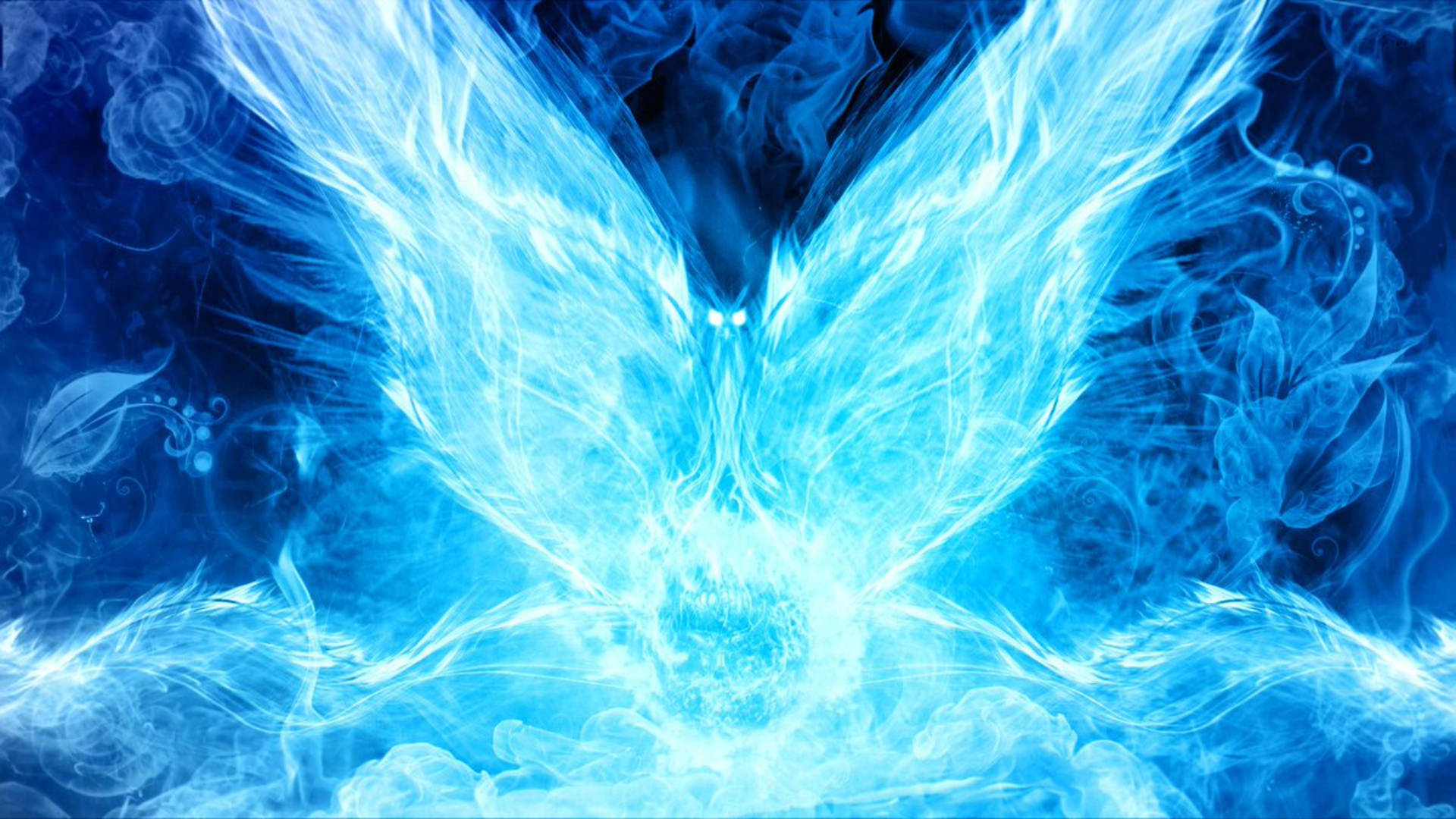 Blue Flames Creature Wallpaper