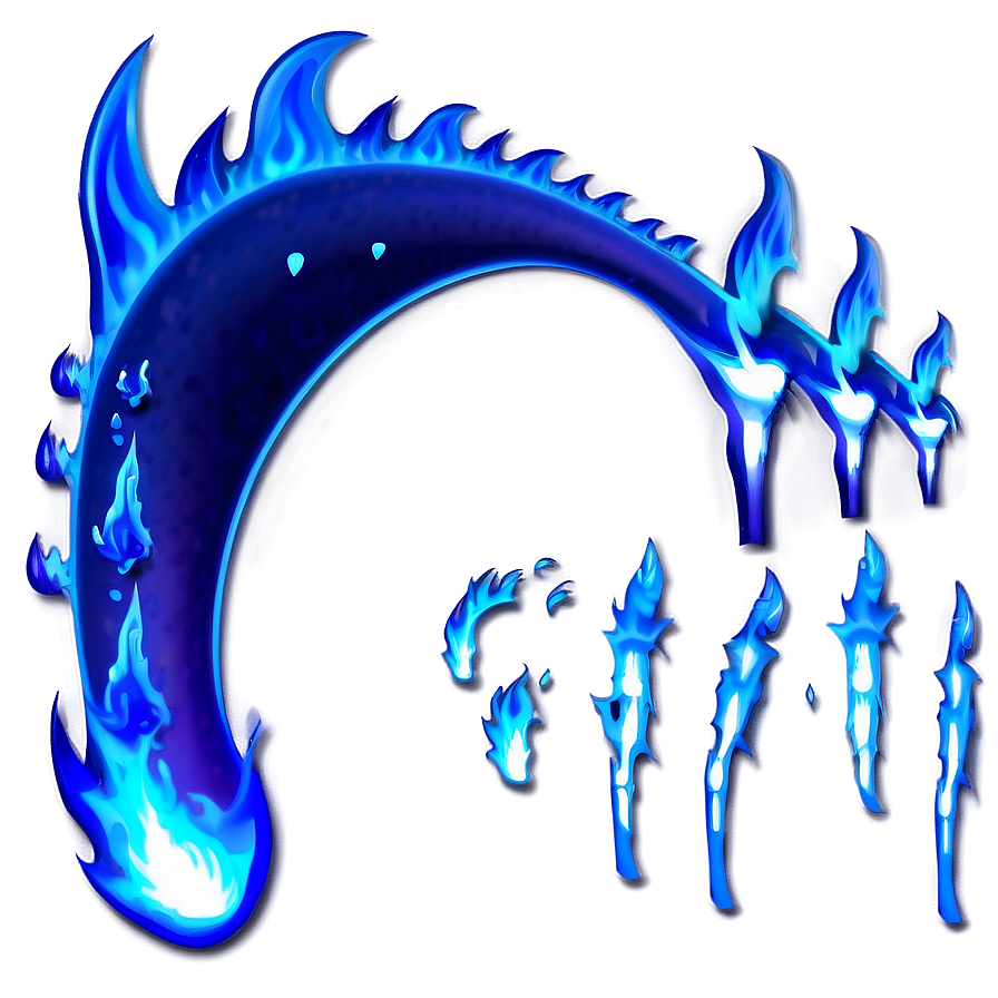 Blue Flames D PNG