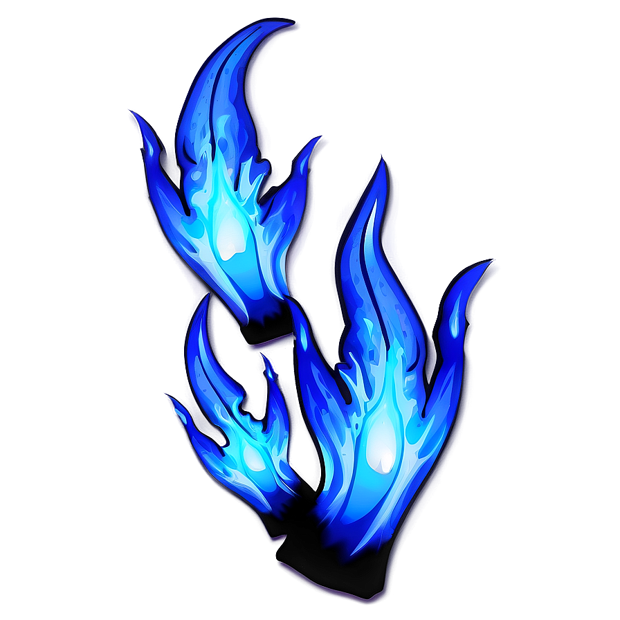 Blue Flames Decoration Png 06122024 PNG