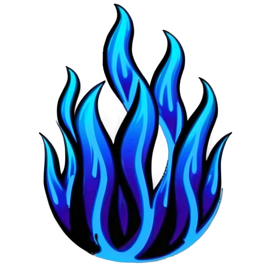 Blue Flames Decoration Png Ddb17 PNG