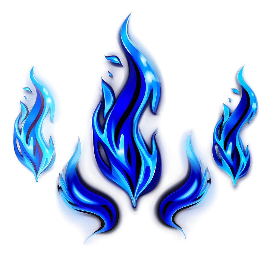 Blue Flames Decoration Png Laj32 PNG