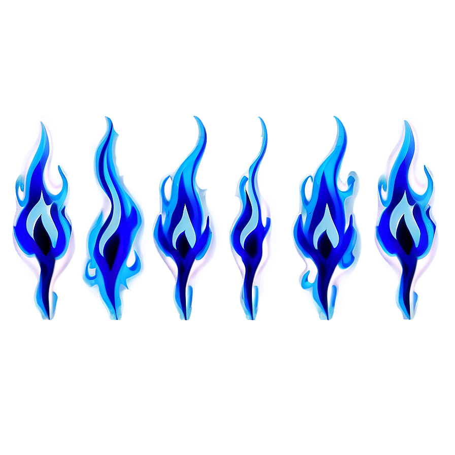 Blue Flames Pattern Png Xdu2 PNG