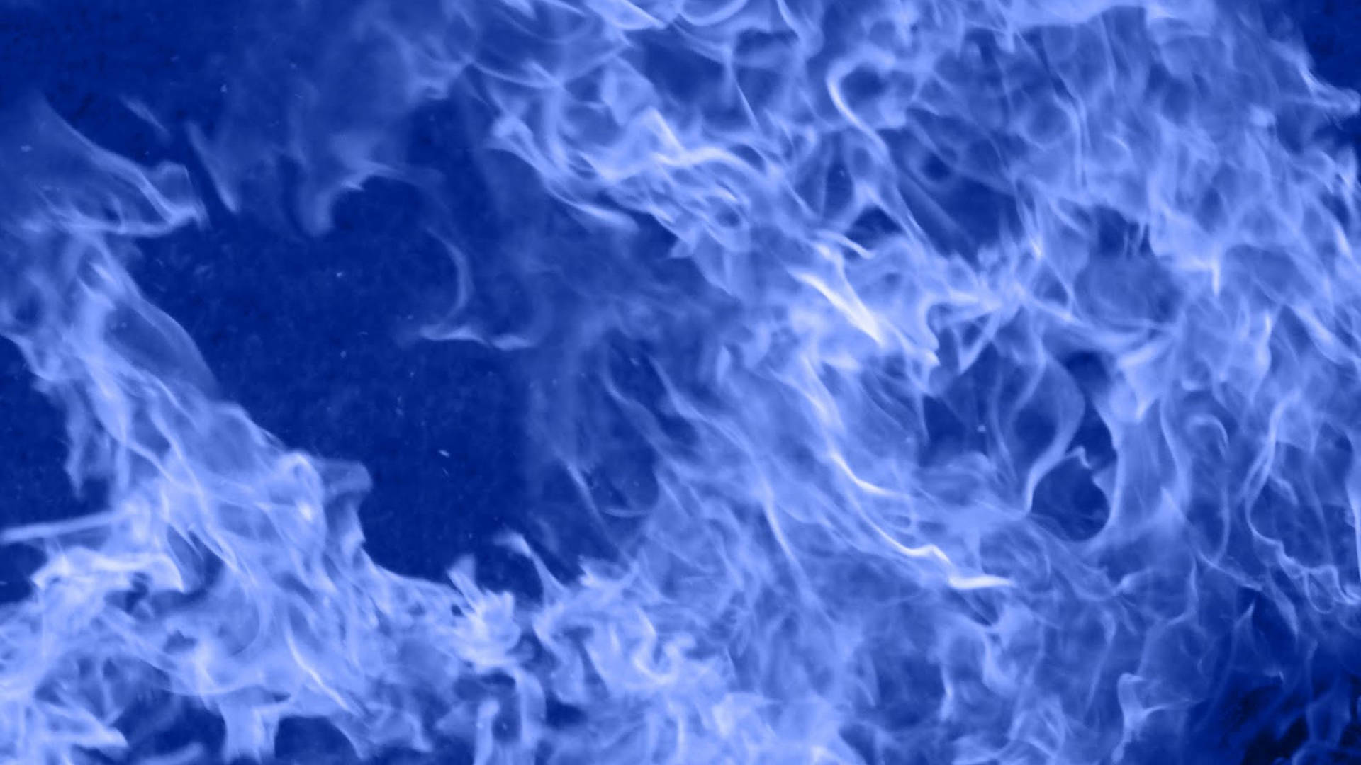 Blue Flames Smoke Design Wallpaper