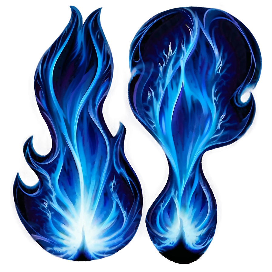 Blue Flames Texture Png 06122024 PNG