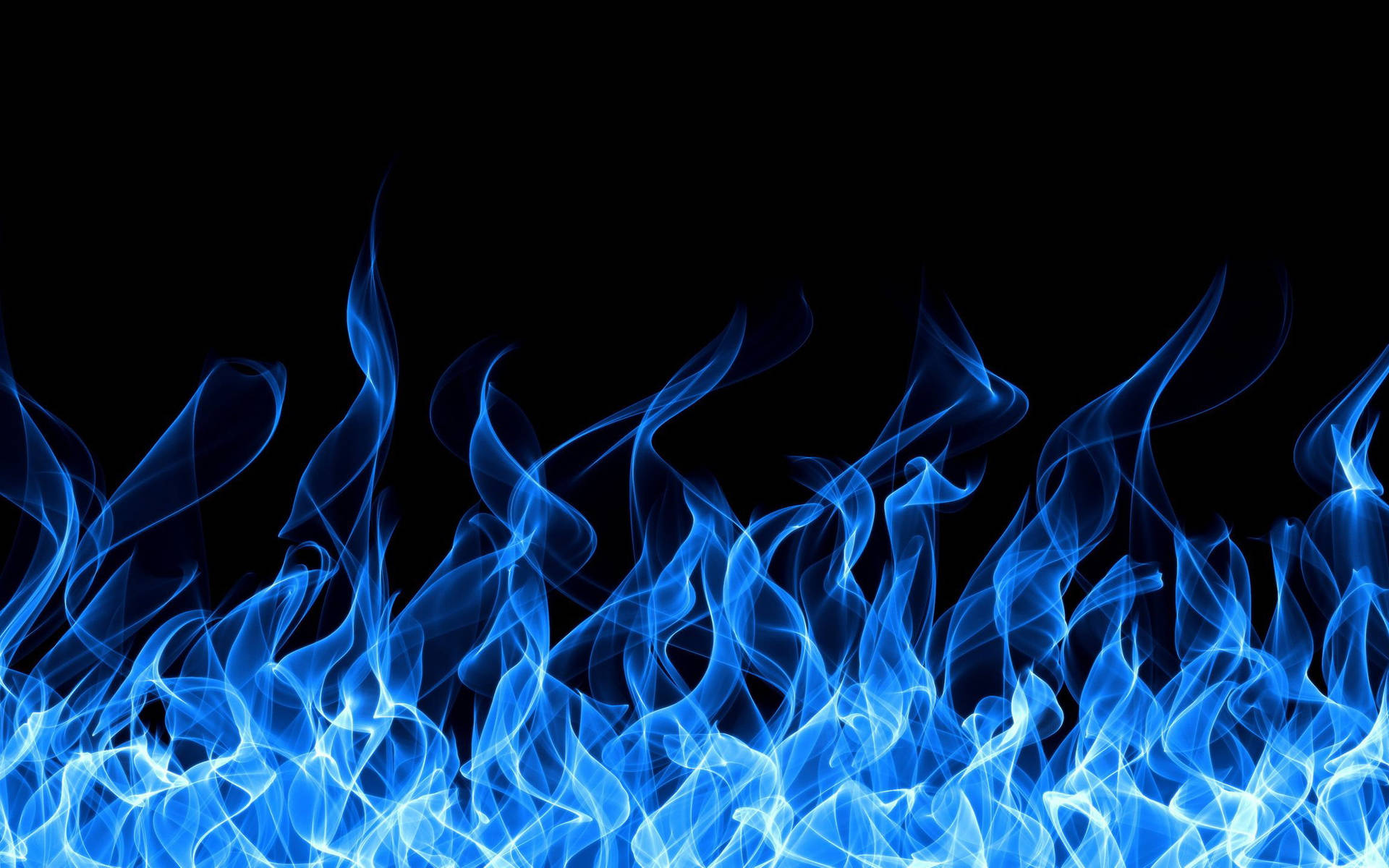 Blue Flaming Fire Background Wallpaper