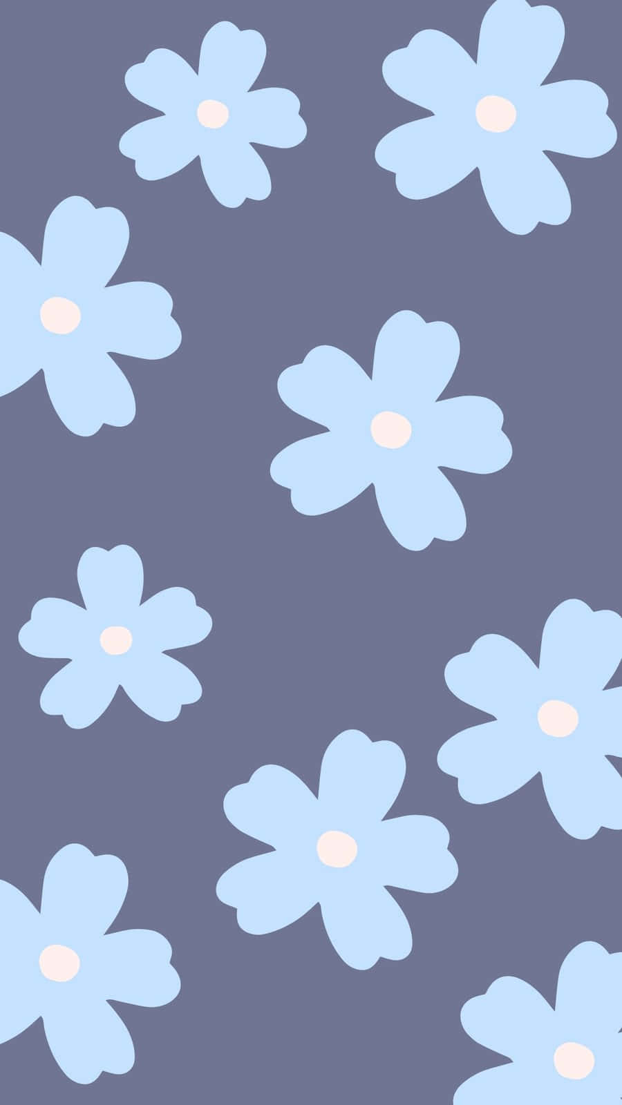 Blue Floral Aesthetic Wallpaper Wallpaper