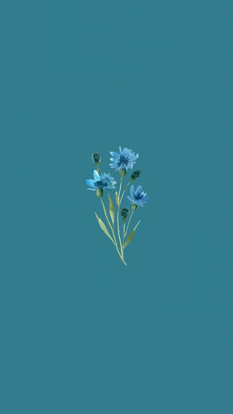 Download Stunning Blue Floral Background | Wallpapers.com