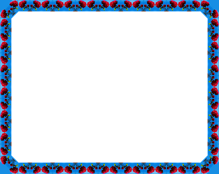 Blue Floral Decorative Frame PNG