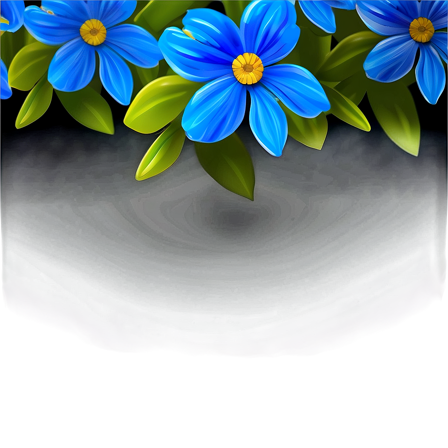 Blue Flower Composition Png Xqy PNG