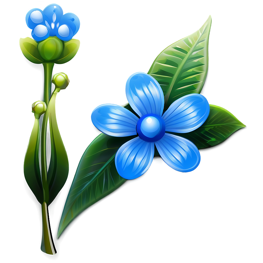 Download Blue Flower Icon Png Iwr5 | Wallpapers.com