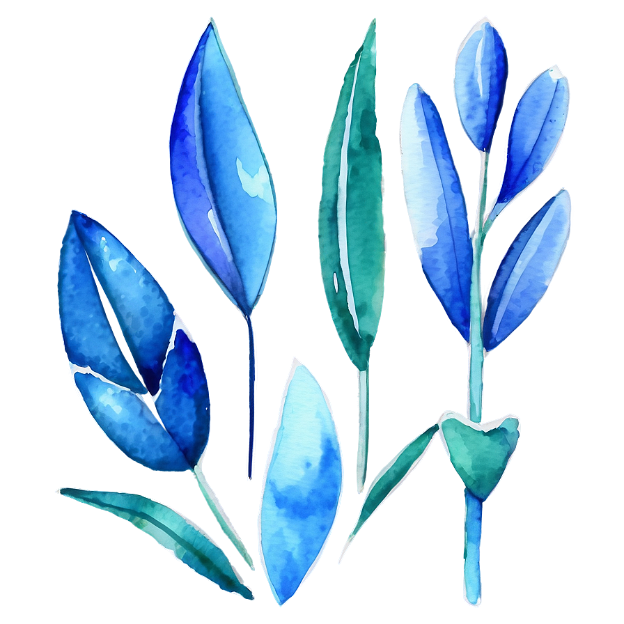 Download Blue Flower Watercolor Png Hvs | Wallpapers.com