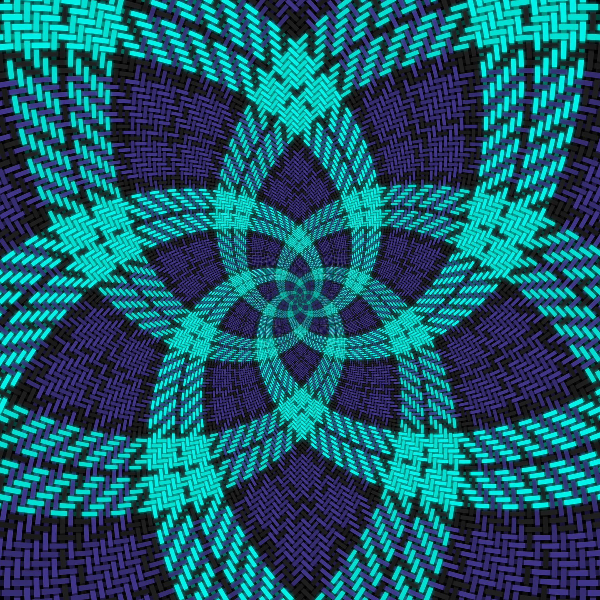 Blue Flower Weave Pattern