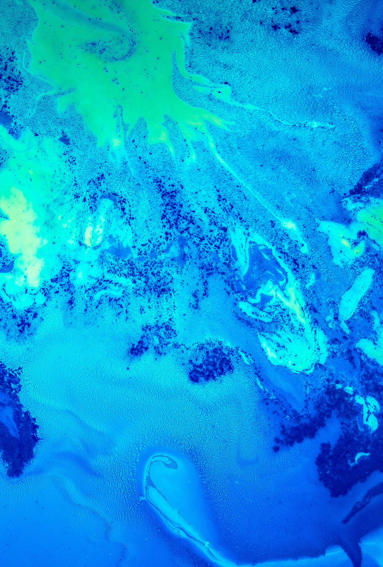 Blue Fluid Painting Abstract Art