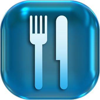 Blue Food App Icon PNG