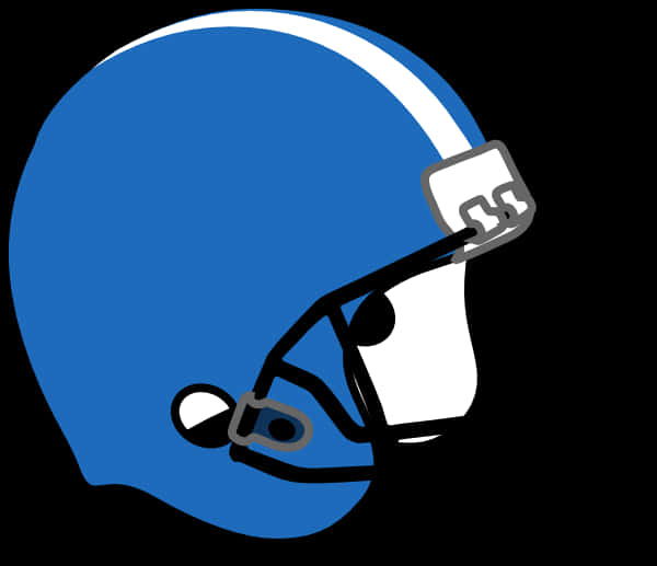 Blue Football Helmet Graphic PNG