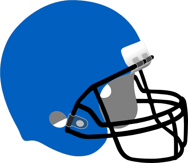 Blue Football Helmet Graphic PNG