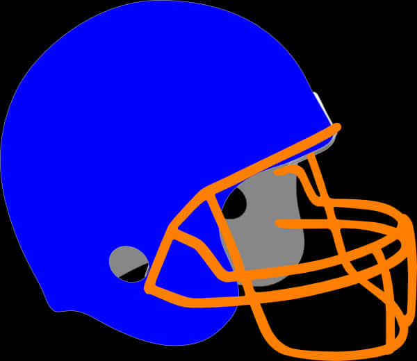 Blue Football Helmet Vector PNG