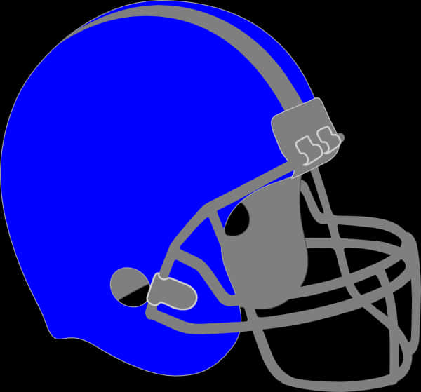 Blue Football Helmet Vector PNG
