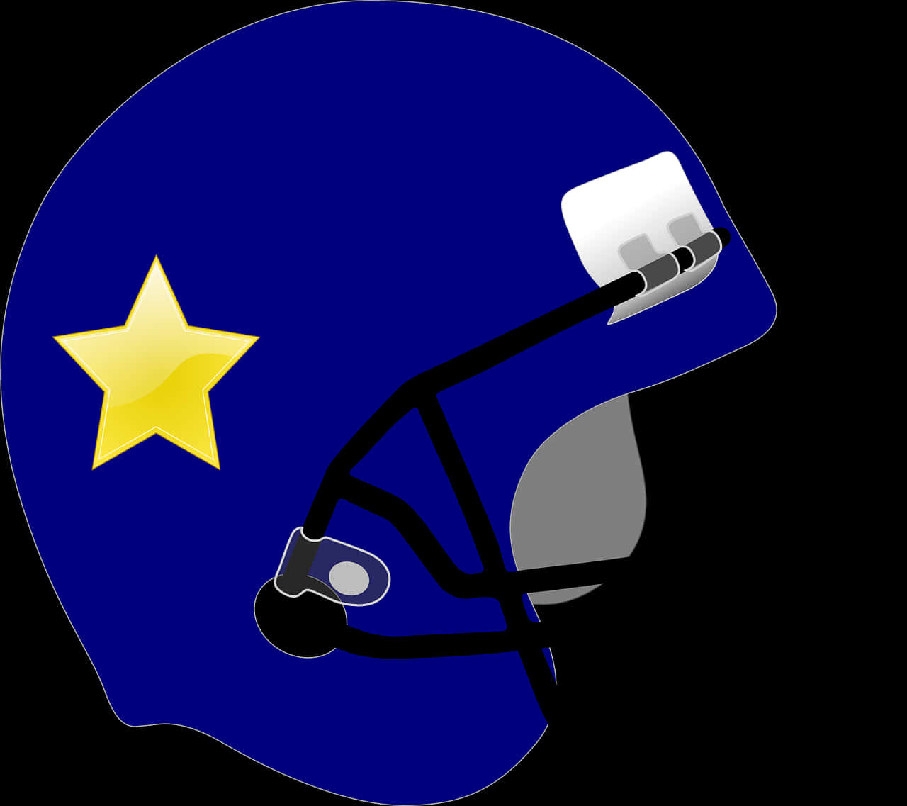 Blue Football Helmetwith Star PNG