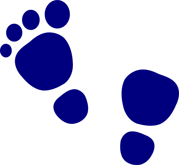 Blue Footprint Graphic PNG