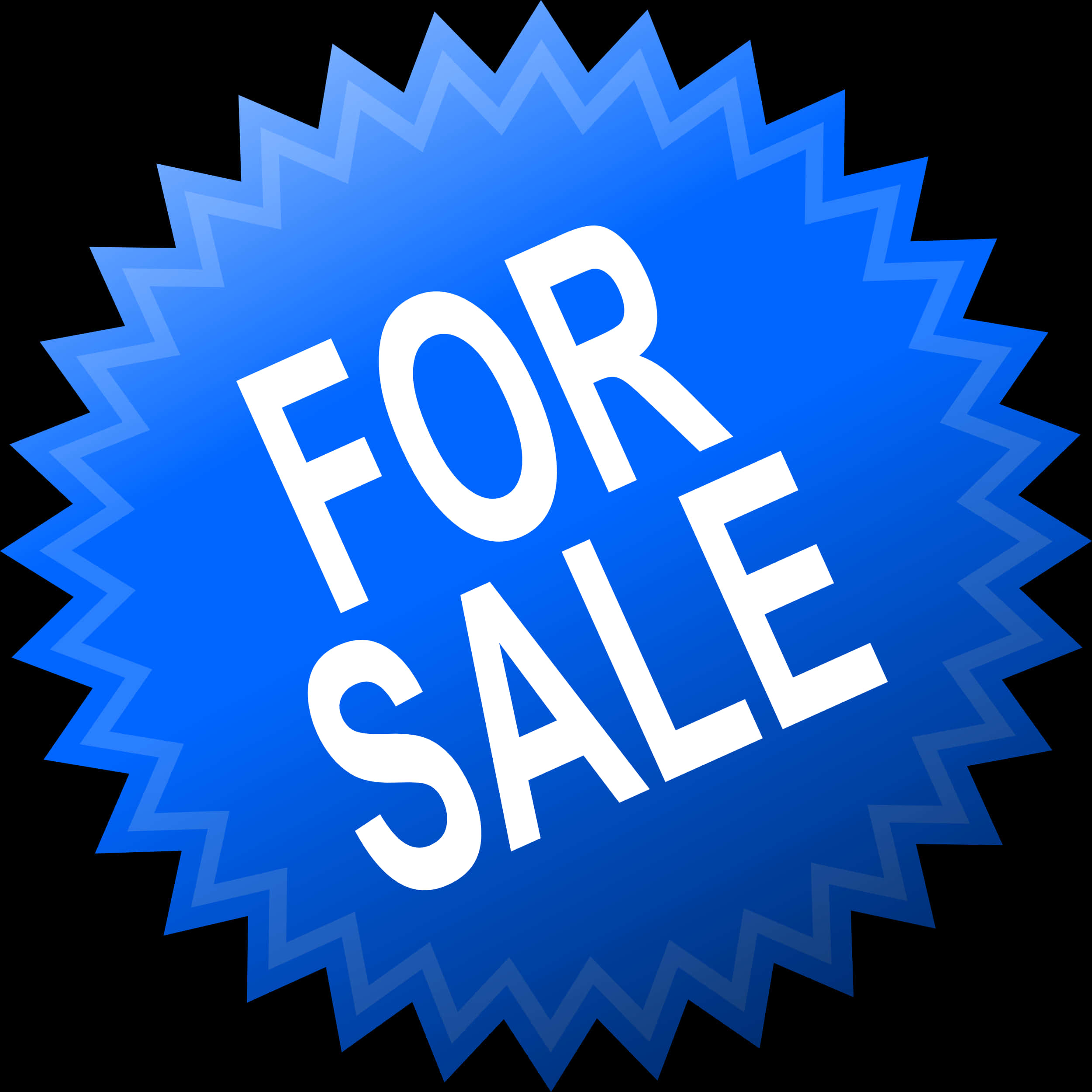 Blue For Sale Sign Graphic PNG